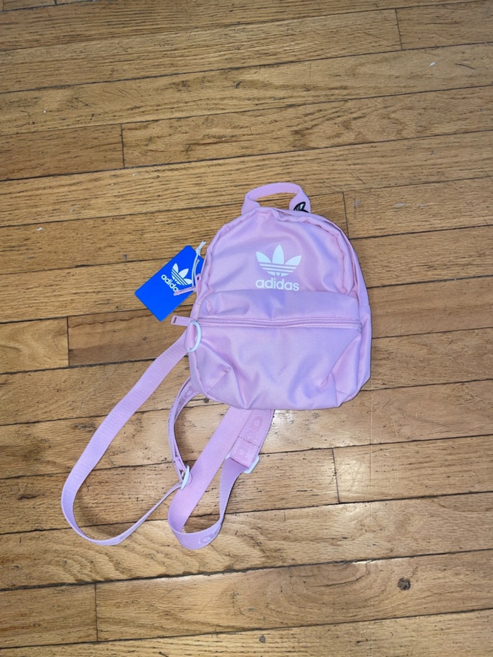 ADIDAS Pastel Pink/Purple Mini Backpack with White Trefoil